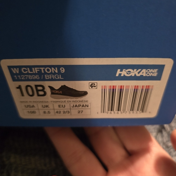 HOKA Clifton 9 Women’s Running Shoes Black/Rose Gold - Picture 5 of 5